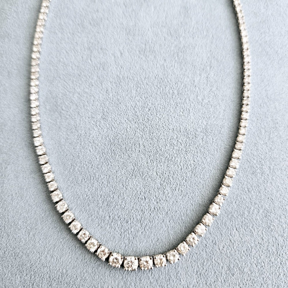 Vintage Riviera graduated diamond necklace