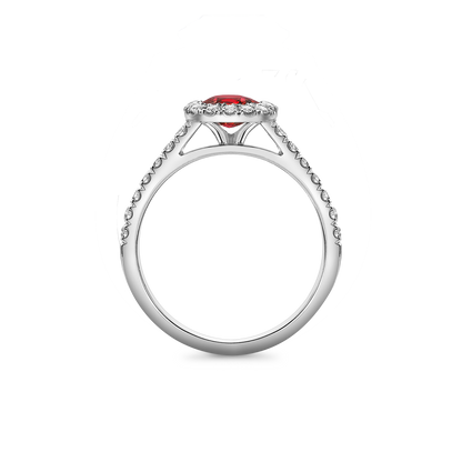 Spinel and diamond cluster ring