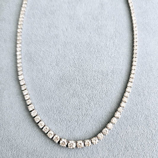 Vintage Riviera graduated diamond necklace